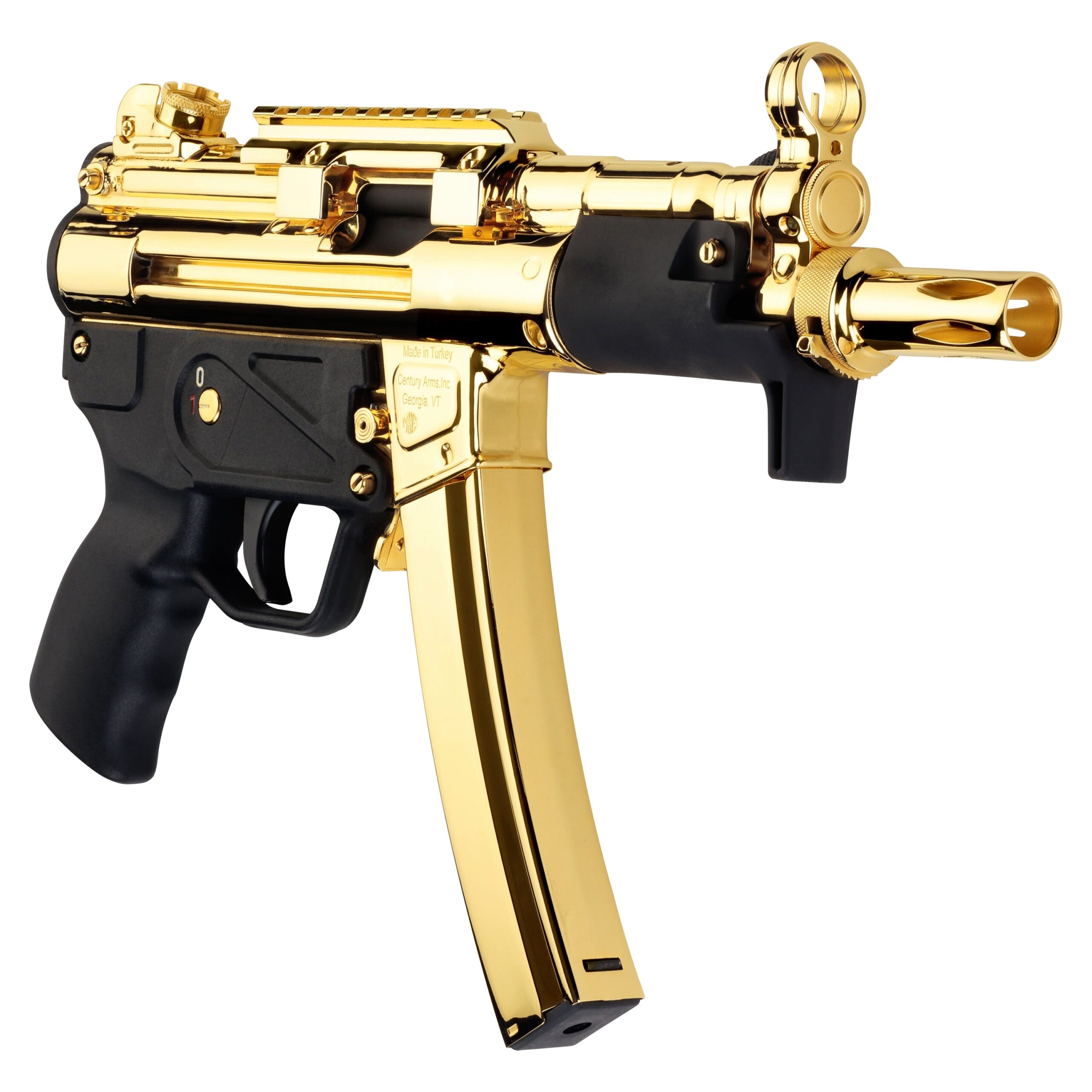 Century Arms AP5-P Core 9mm Gold Plated Pistol — 24K Gold Edition