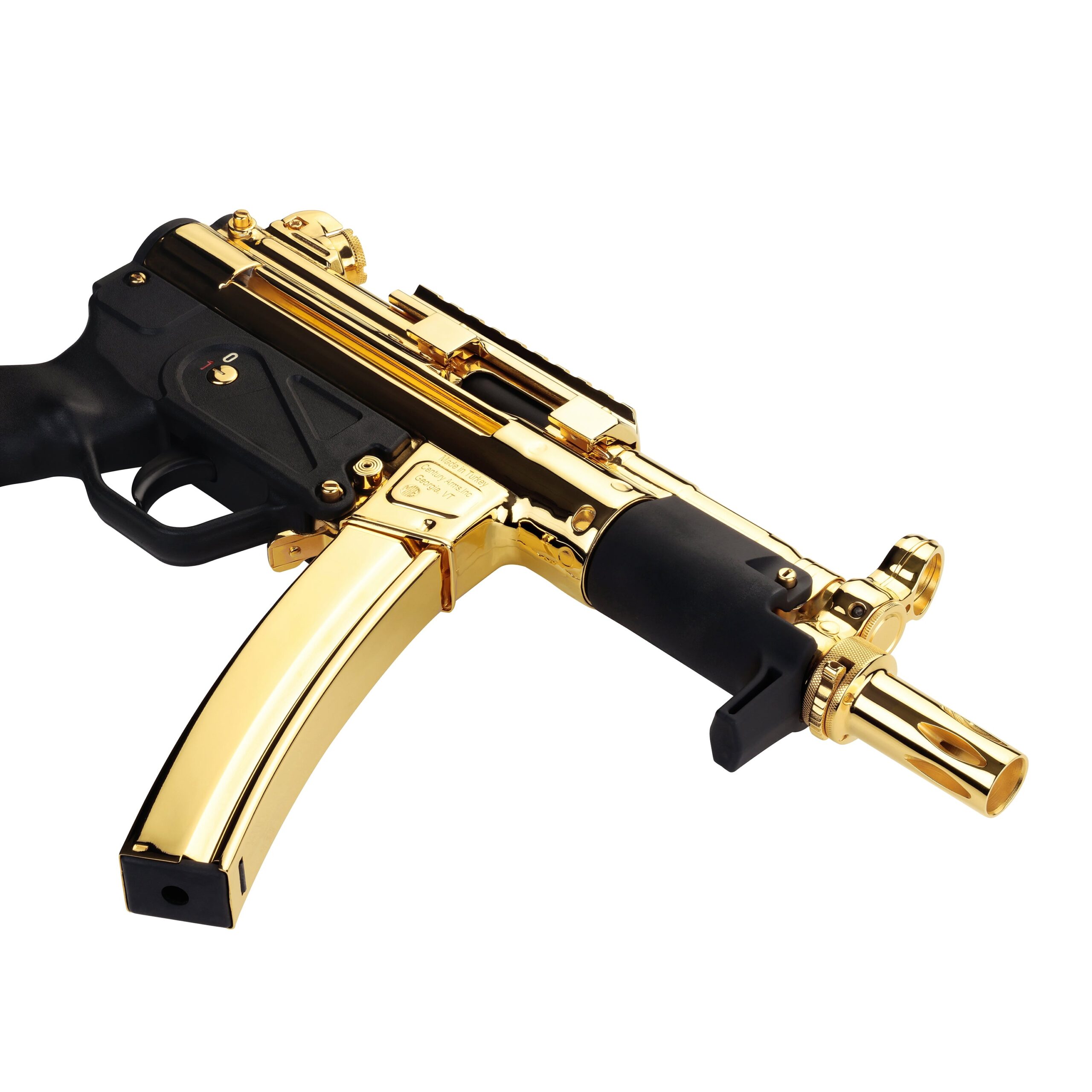 Century Arms AP5-P Core 9mm Gold Plated Pistol — 24K Gold Edition - Image 4