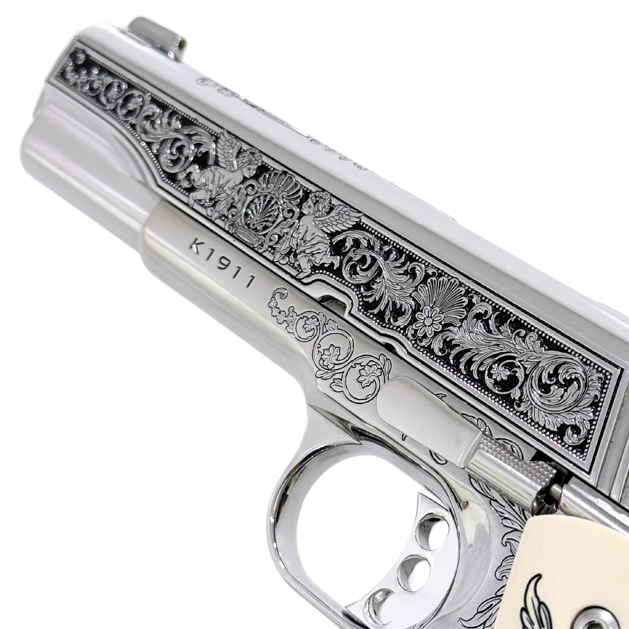 Kimber 1911 Stainless II, 38 Super, Gardens of Versailles, All High Polished Stainless Steel - Image 3