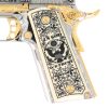 Ivory Polymer Celestial Vines Engraved Full Size 1911 Grips