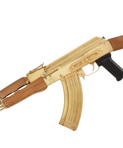 Alternative view of AK 47 Century Arms WASR-10 24K Gold Plated 7.62 X 39 16.25" Barrel 30-Rounds Wood Furniture