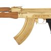 AK 47 Century Arms WASR-10 24K Gold Plated 7.62 X 39 16.25" Barrel 30-Rounds Wood Furniture