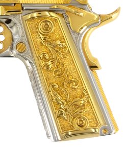 French Baroque Engraved Full Size 1911 Grips