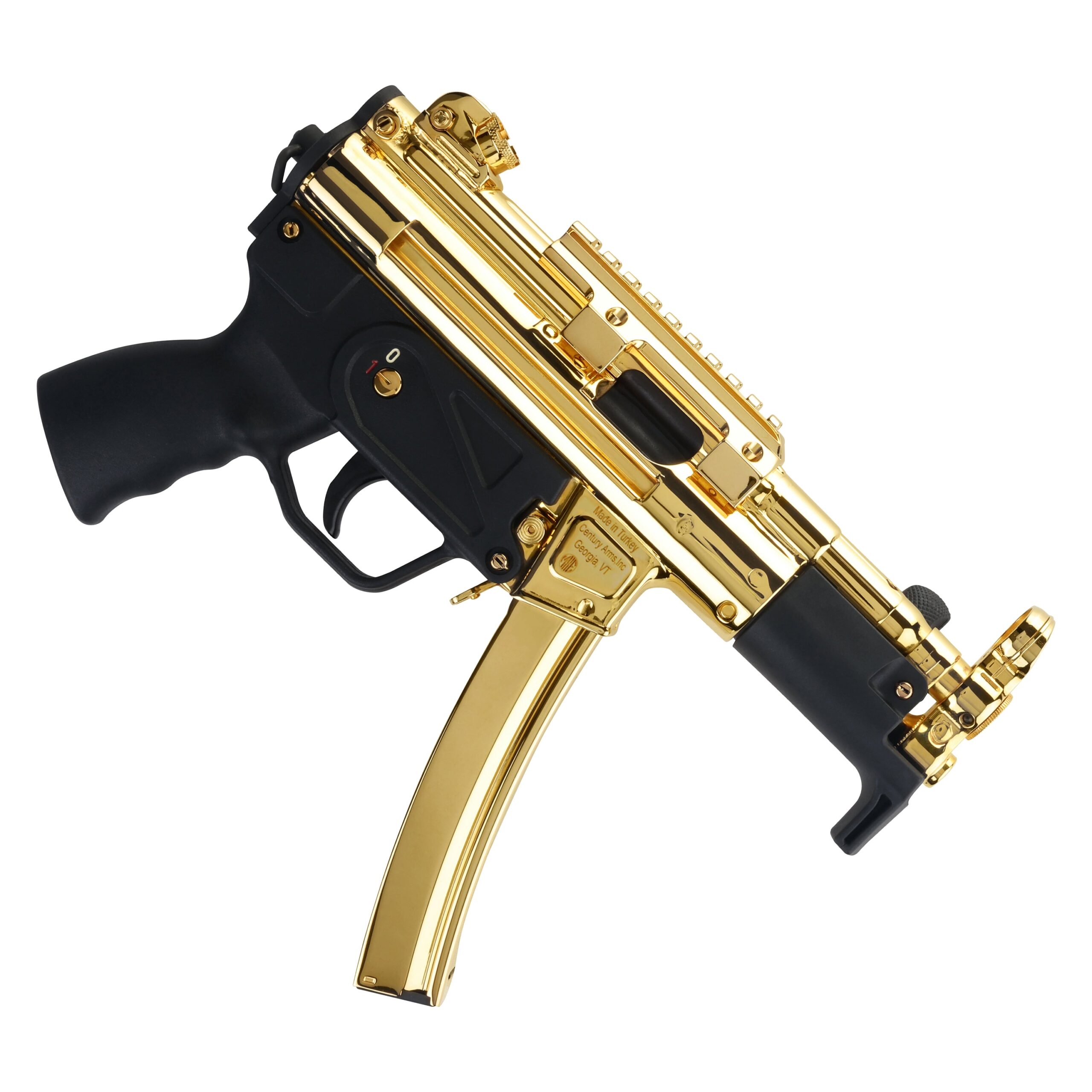 Century Arms AP5-P Core 9mm Gold Plated Pistol — 24K Gold Edition - Image 3
