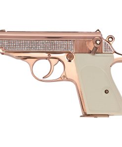 Walther PPK in 18K Rose Gold with 516 Hand-Set VS1 Diamonds