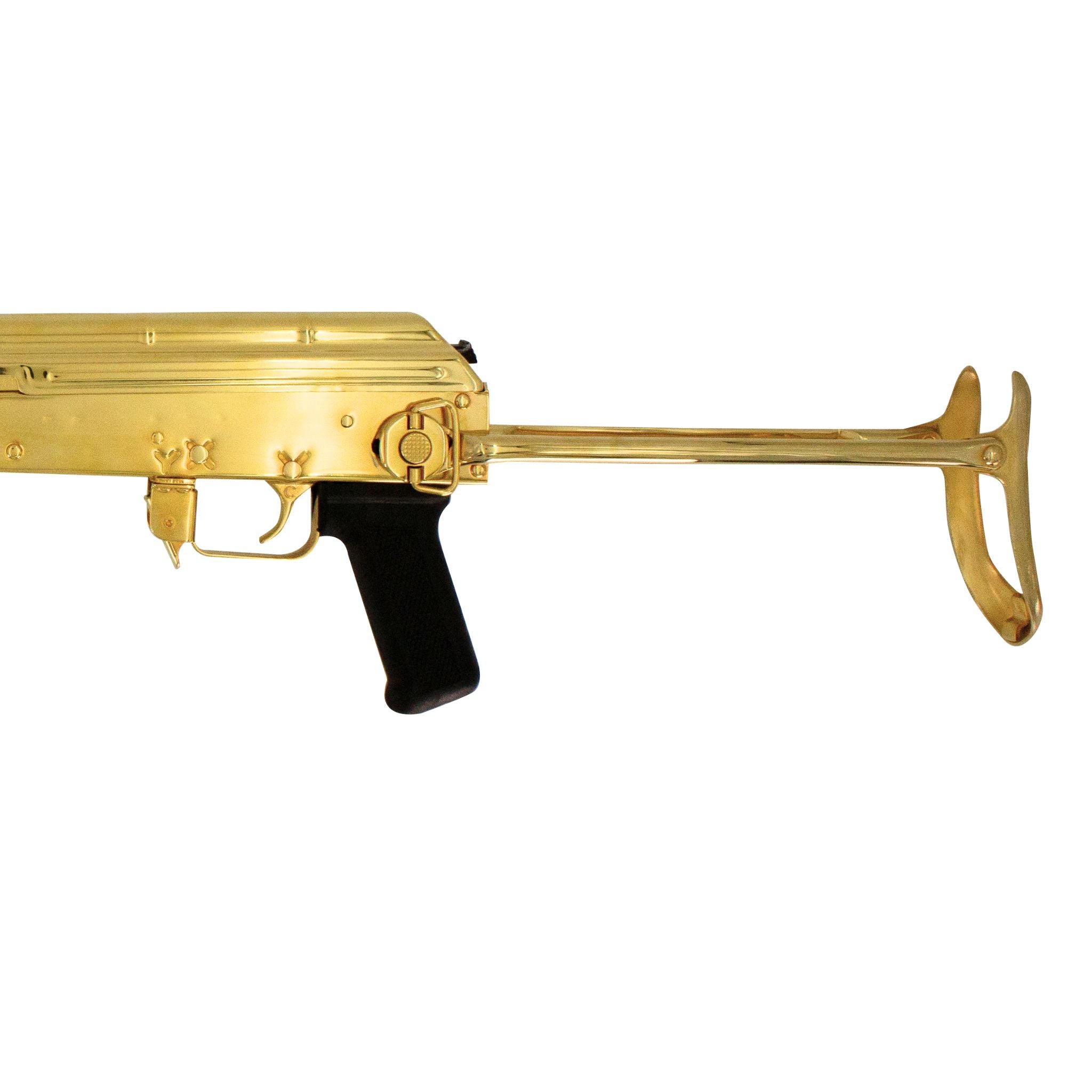 Century Arms Underfolder Ak-47, 7.62x39mm, 24K Gold Plated - Image 2
