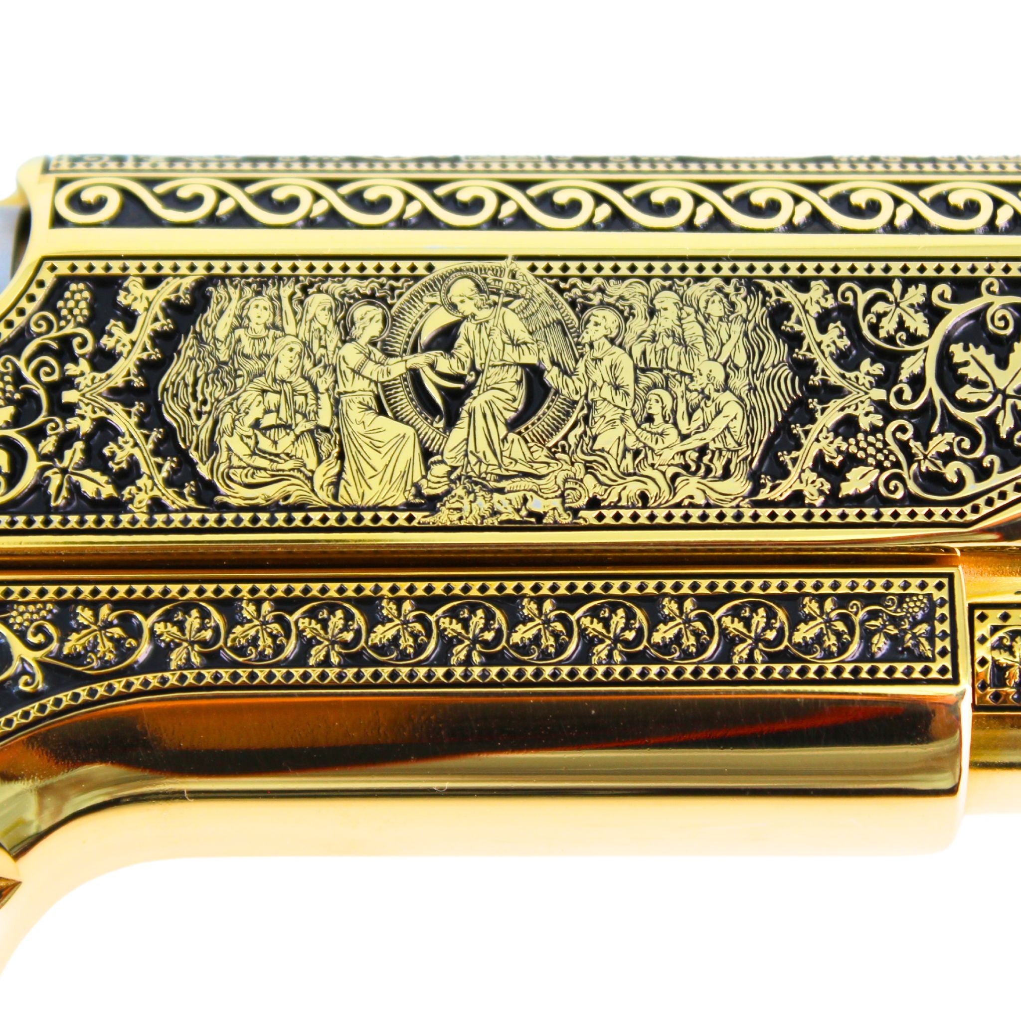 Colt 1911 Government, 45 ACP, 7 + 1, Cathedral, all 24K Gold - Image 4