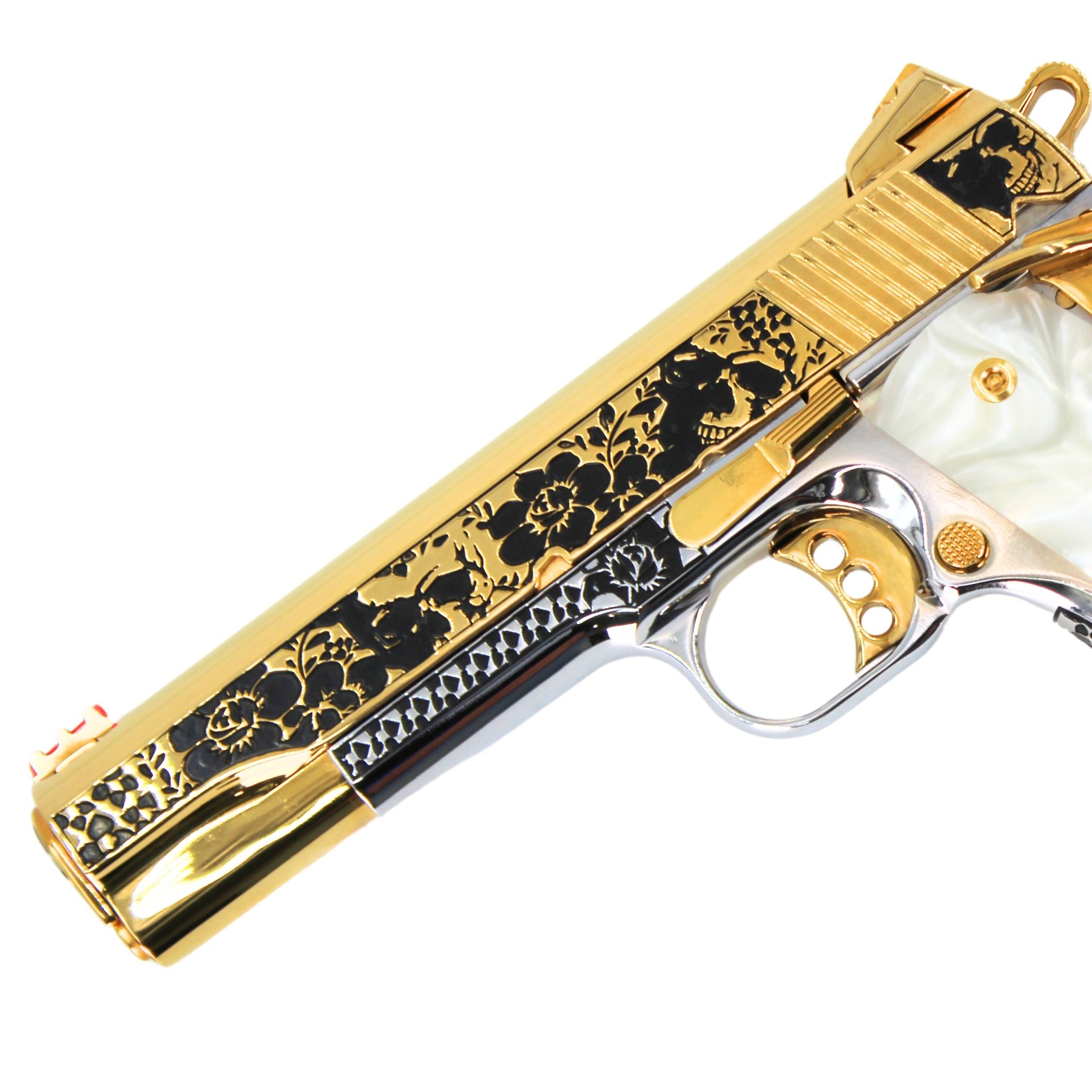 Colt 1911 Competition, 45ACP, Memento Vivere with 24K Gold Plated Slide and Accents - Image 4