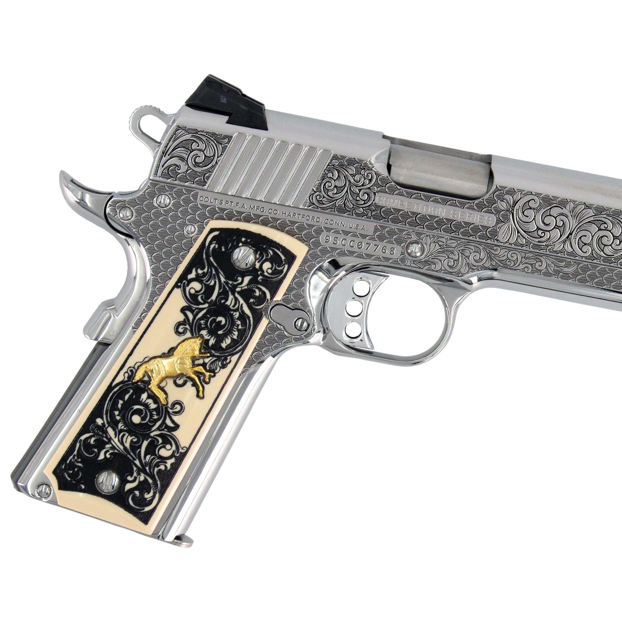 Colt Competition 9mm Engraved High Polished Stainless Steel - Image 4