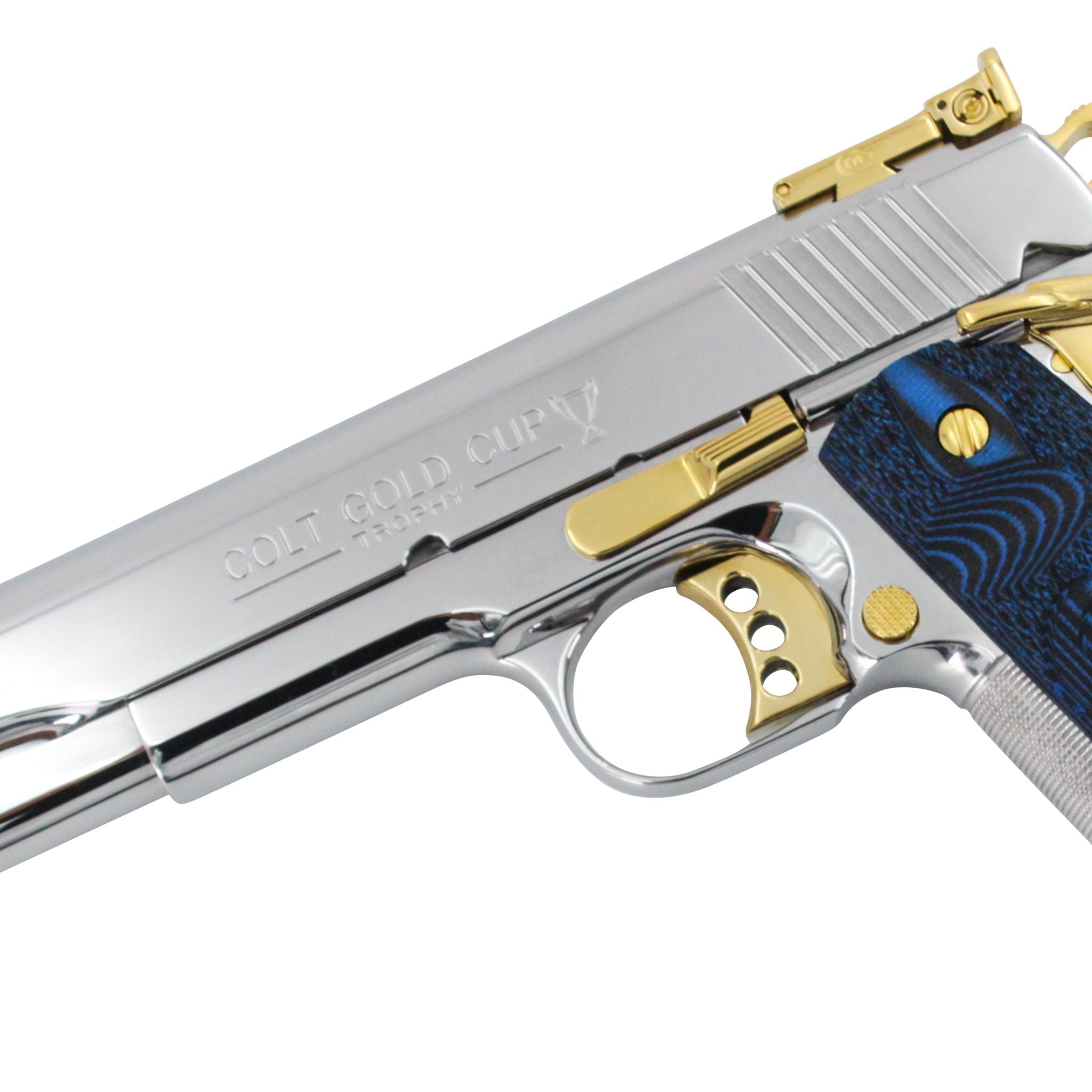 Colt Gold Cup Trophy .38 Super, Mirror Polish Stainless Steel & 24K Gold - Image 2