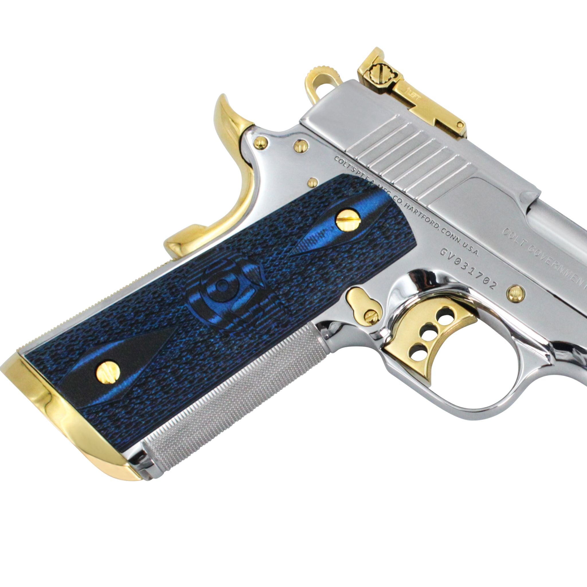 Colt Gold Cup Trophy .38 Super, Mirror Polish Stainless Steel & 24K Gold - Image 3