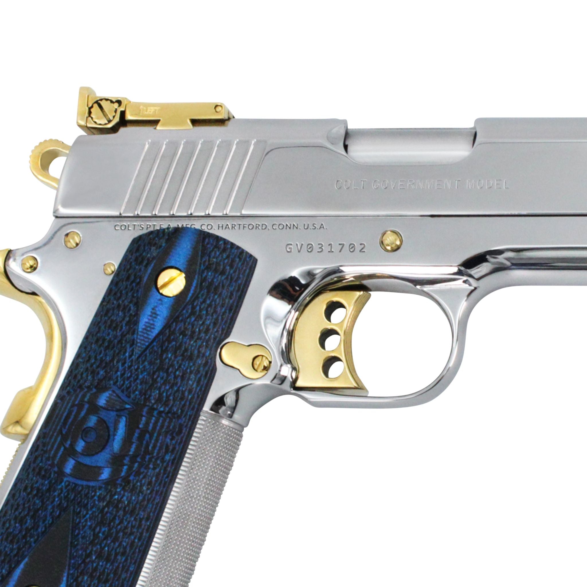 Colt Gold Cup Trophy .38 Super, Mirror Polish Stainless Steel & 24K Gold - Image 4