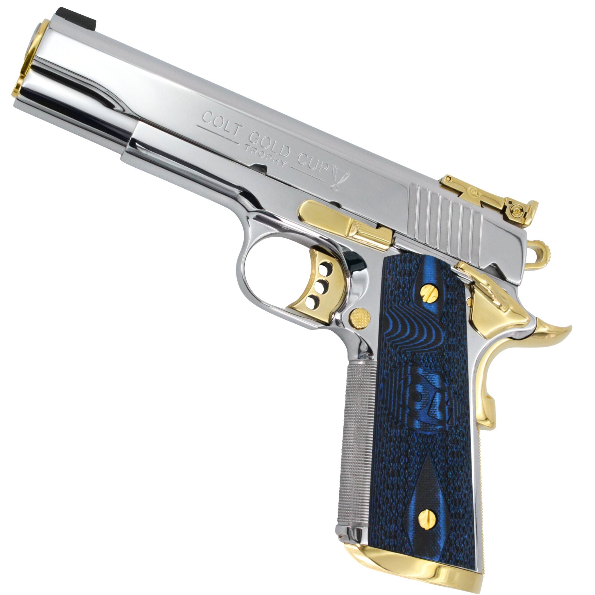 Colt Gold Cup Trophy .38 Super, Mirror Polish Stainless Steel & 24K Gold - Image 5