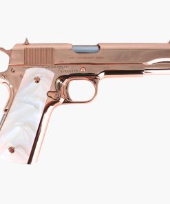 Alternative view of Colt 1911 Government, 45ACP, 18 karat Rose Gold Plated, Hogue White Pearlized Grips
