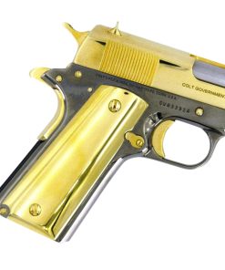 Alternative view of Colt 1911 Government, 45ACP, 24K Gold Plated Slide & Accents with a Black Chrome Mirror Finish