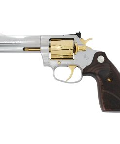 Colt King Cobra Target, 4", 357 Magnum High Polished Stainless Steel with 24K Gold Accents