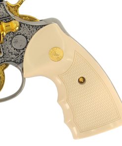 Alternative view of Colt Python, 4", .357 Magnum, 24 karat Gold Engraved High Polished Stainless Steel California Compliant
