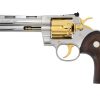 Colt Python, 6", .357 Magnum, High Polished Stainless Steel & 24kt Gold Plated Accents