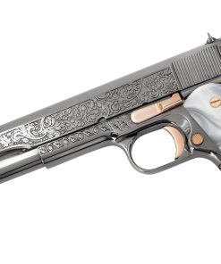 Alternative view of Colt 1911 Government, 45ACP, Vine and Berries Design, Black Chrome Finish With 18K Rose Gold Accents