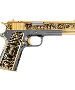 Alternative view of Colt 1911 Government, El Jefe De Jefes Diamond Edition,  38 Super, 9 + 1, 24K Gold & Black Chrome