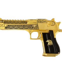 Magnum Research Desert Eagle Patriot 44 Rem Mag, 6", 24kt Gold Plated and Engraved