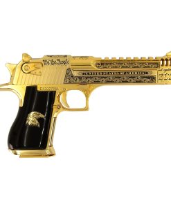 Alternative view of Magnum Research Desert Eagle Patriot 44 Rem Mag, 6", 24kt Gold Plated and Engraved