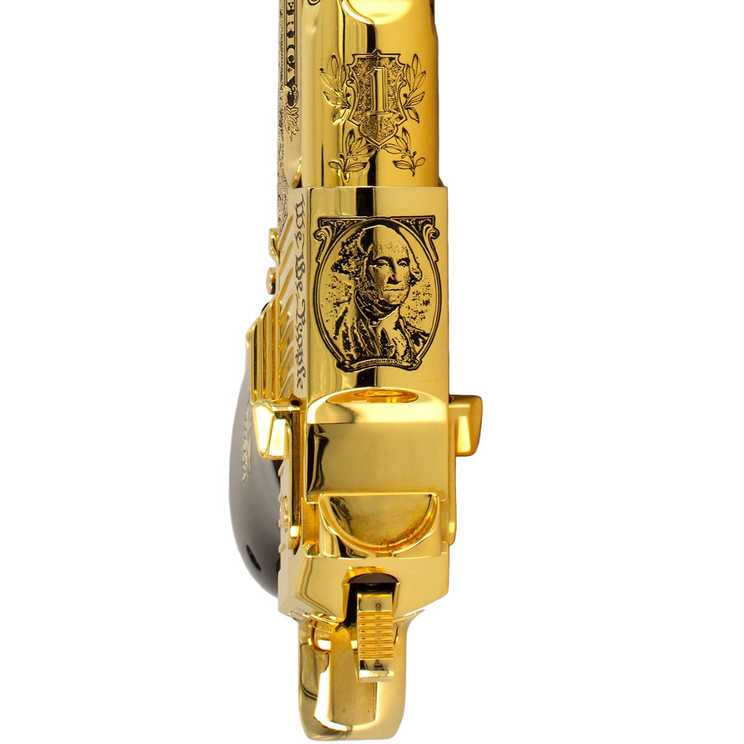 Magnum Research Desert Eagle Patriot 44 Rem Mag, 6", 24kt Gold Plated and Engraved - Image 3