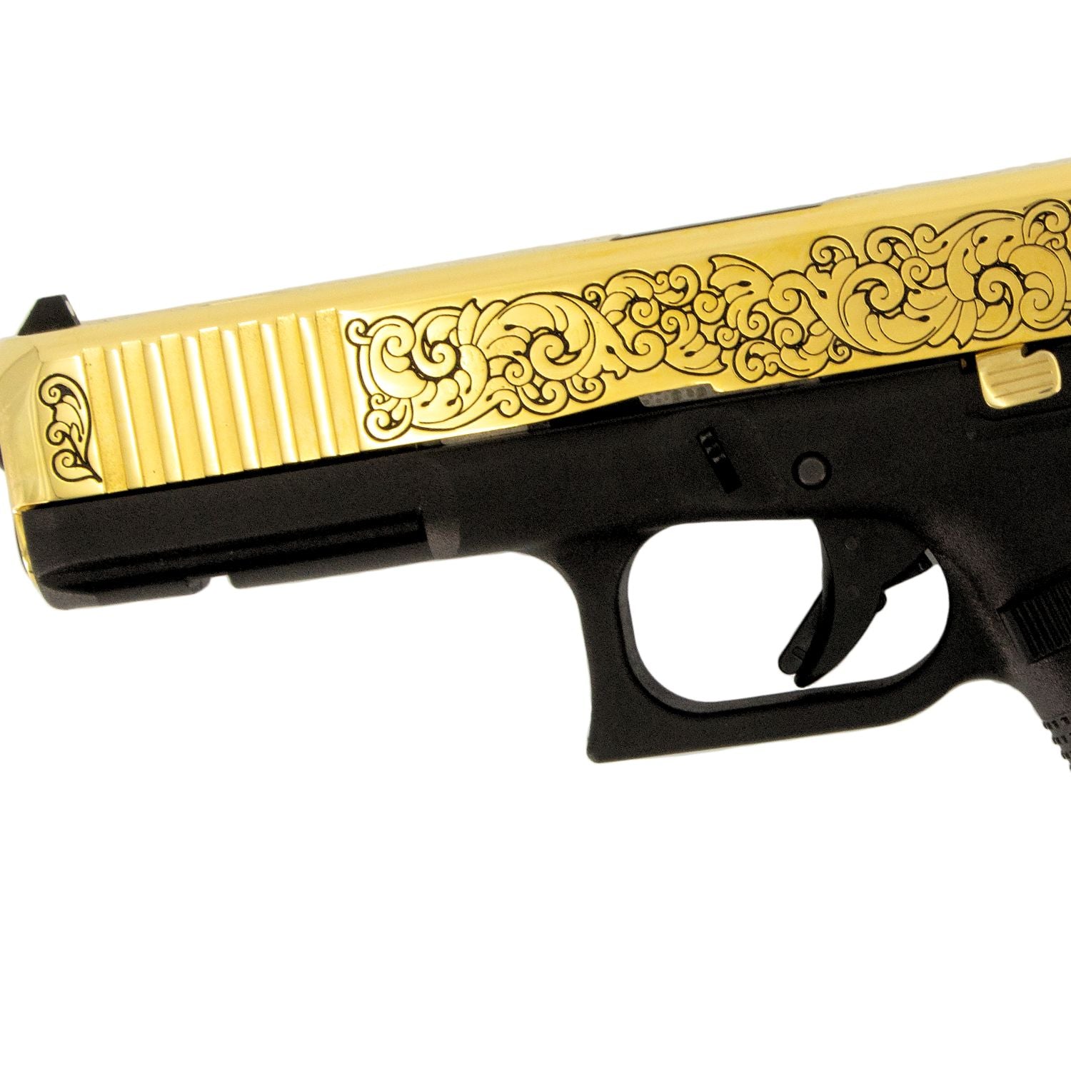 Glock G17 Gen 5, 9MM, English Scroll, 24 Karat Gold - Image 2