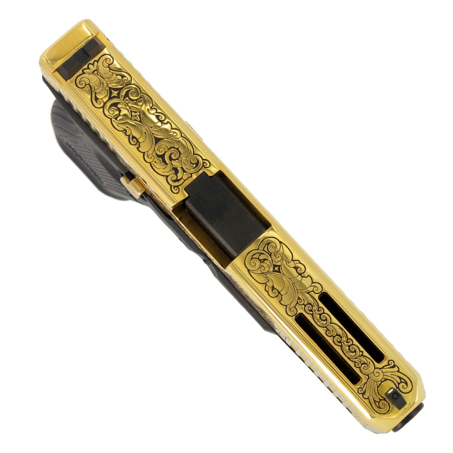 Glock G17 Gen 5, 9MM, English Scroll, 24 Karat Gold - Image 5