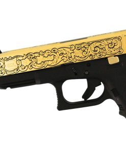 Alternative view of Glock G19 Gen 3, 9MM, English Scroll, 24 Karat Gold