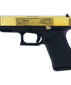 Glock G19 Gen 5, 9MM, Tuscan Scroll, 24 Karat Gold