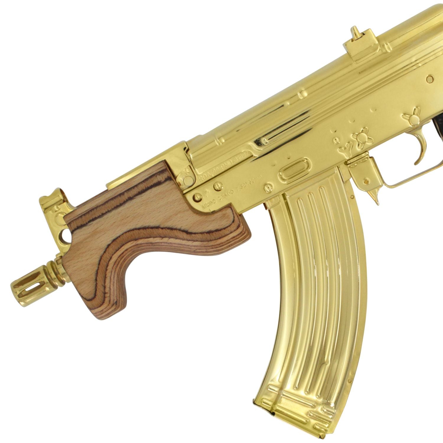 Century Arms Micro Draco, 7.62 x 39mm, 24k Gold Plated with 24k Gold Plated Magazine - Image 2