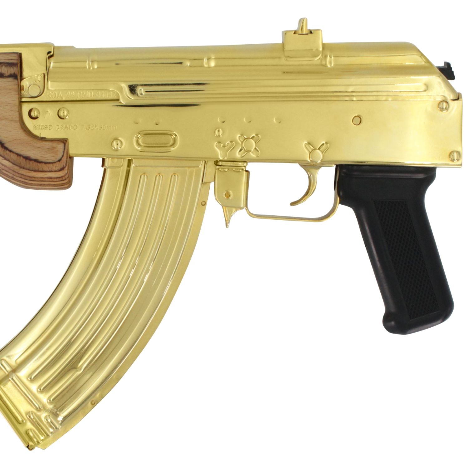Century Arms Micro Draco, 7.62 x 39mm, 24k Gold Plated with 24k Gold Plated Magazine - Image 5