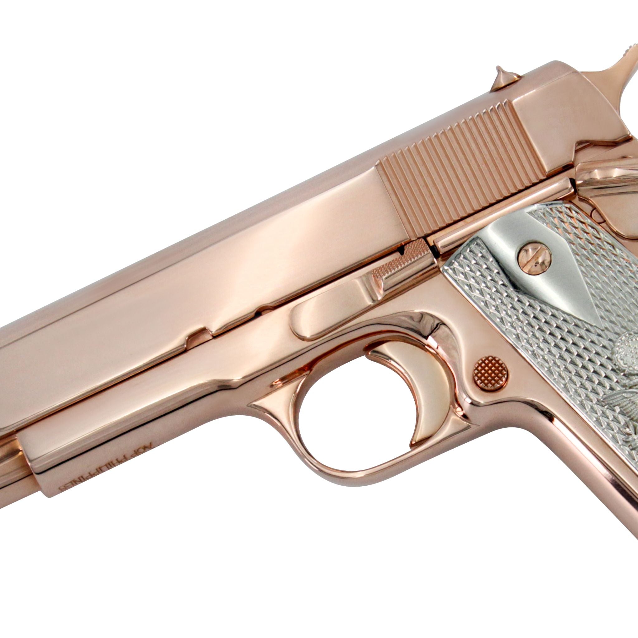Rock Island 1911 FS, .45 ACP, 18 karat Rose Gold Plated, California compliant handguns - Image 5