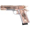 Rock Island, 38 Super, Crusader, 18K Rose Gold Slide, and Accents, White Chrome Frame