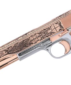 Alternative view of Rock Island, 38 Super, Crusader, 18K Rose Gold Slide, and Accents, White Chrome Frame