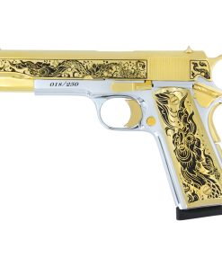 Rock Island 1911-A1, 45ACP, Naga Warrior with Ruby, 24K Gold Plated Slide and Accents