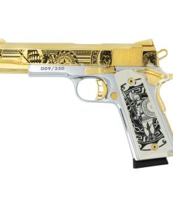 Rock Island 1911 FS, 45 ACP, Titan, White Chrome, 24K Gold Slide and Accents