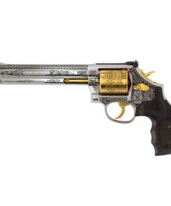Smith & Wesson The Captain 686 Plus Engraved In High Polish Stainless Steel with 24 karat Gold Accents