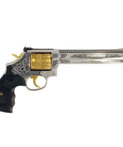 Alternative view of Smith & Wesson The Captain 686 Plus Engraved In High Polish Stainless Steel with 24 karat Gold Accents