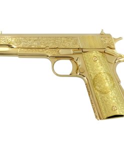 Springfield Armory, 1911 Mil-Spec, 45 ACP, Italian Renaissance, 24K All Gold Plated