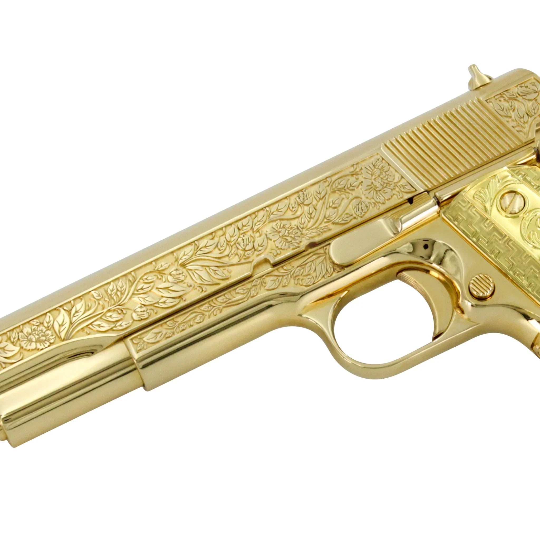 Springfield Armory, 1911 Mil-Spec, 45 ACP, Italian Renaissance, 24K All Gold Plated - Image 2