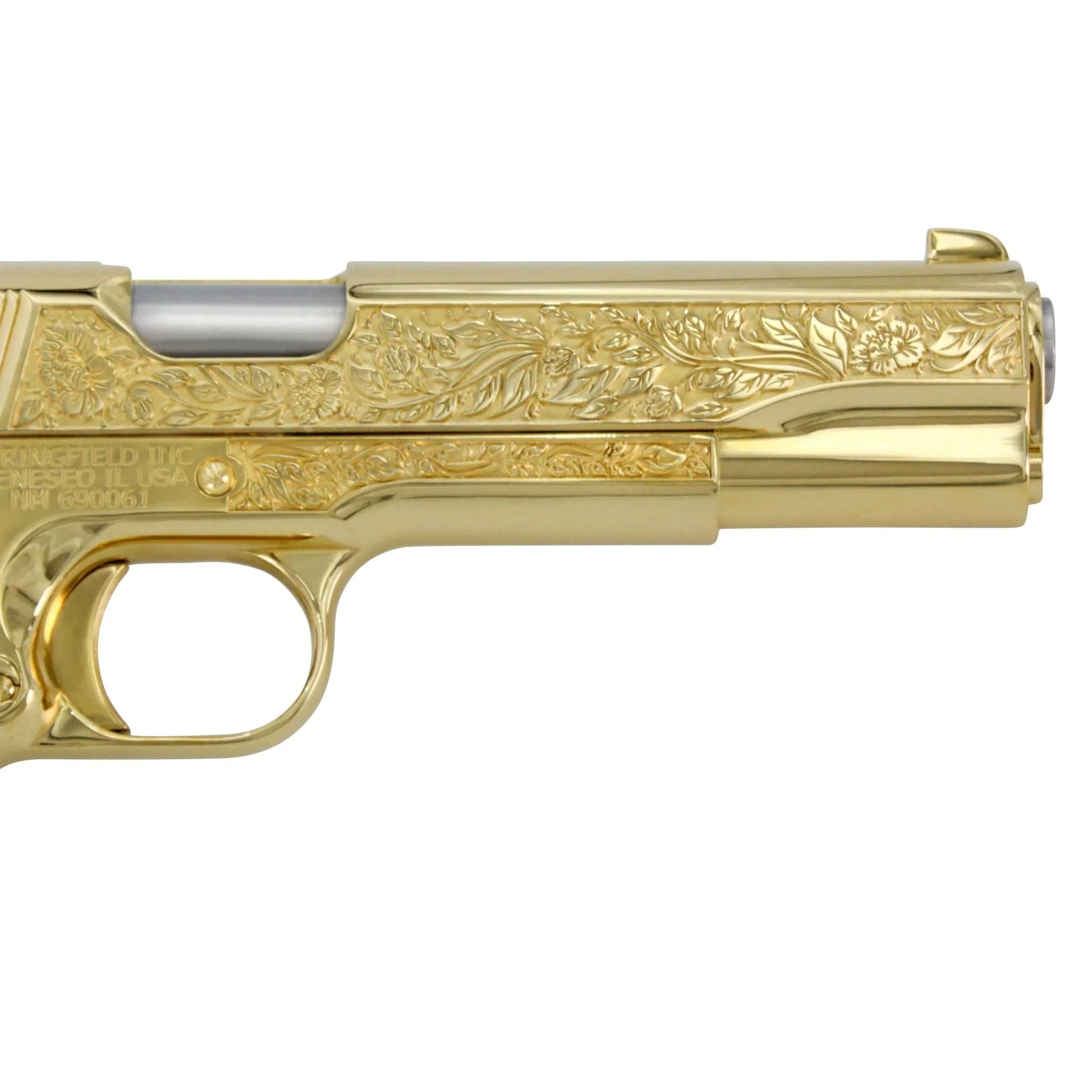 Springfield Armory, 1911 Mil-Spec, 45 ACP, Italian Renaissance, 24K All Gold Plated - Image 4