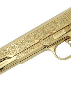 Alternative view of Springfield Armory Garrison 1911, 45 ACP, Italian Renaissance, 24kt Gold
