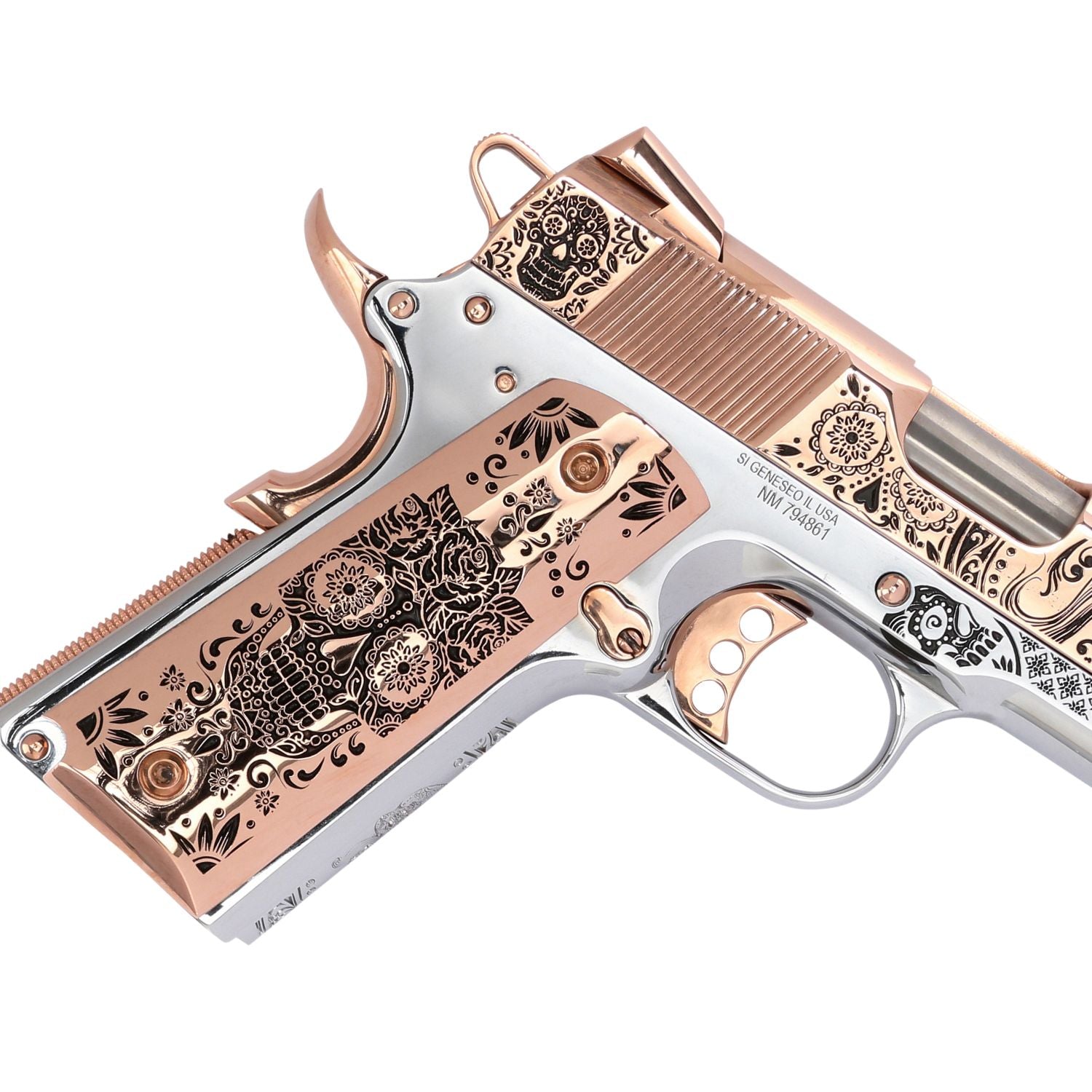 Springfield 1911 Garrison .45 ACP Catrina 18 karat Rose Gold Pistol - Image 2