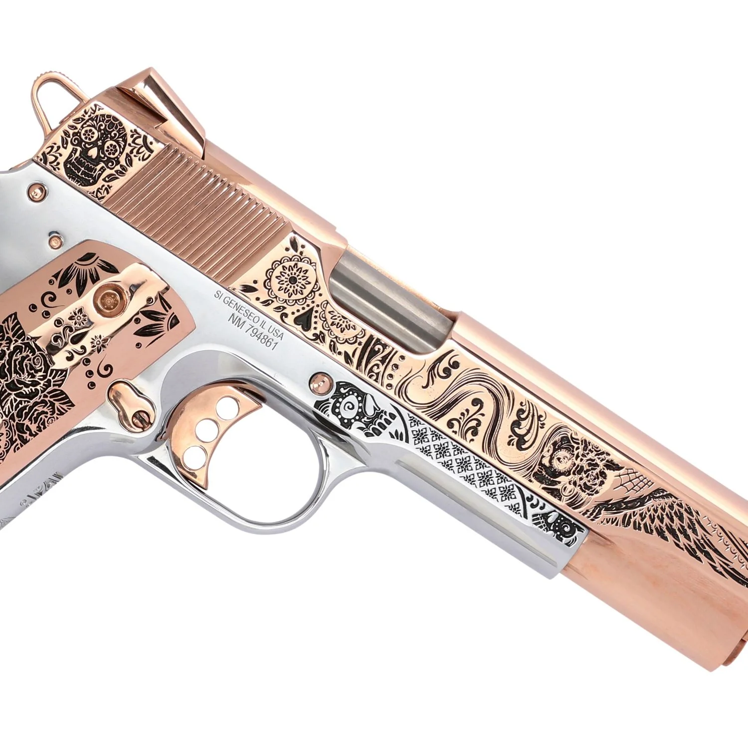 Springfield 1911 Garrison .45 ACP Catrina 18 karat Rose Gold Pistol - Image 2