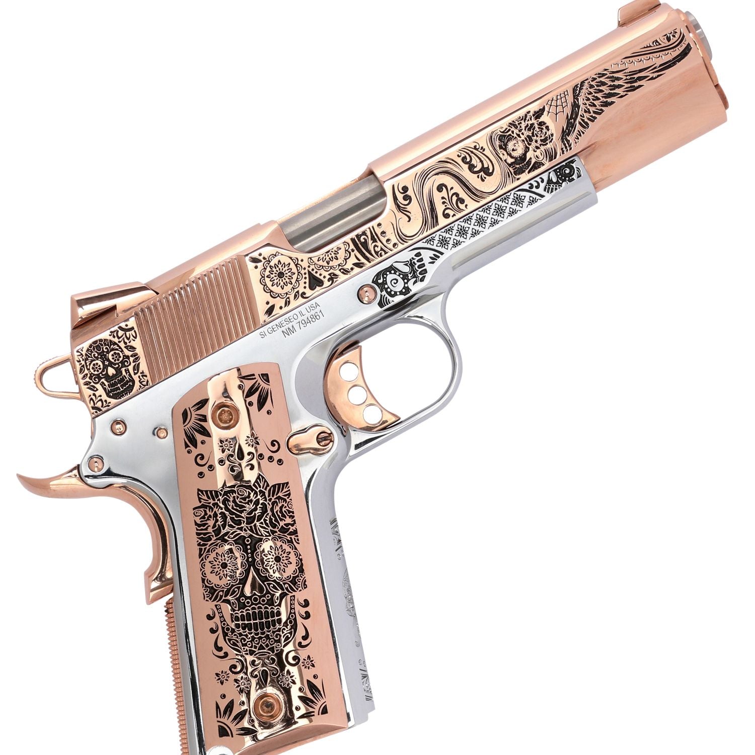 Springfield 1911 Garrison .45 ACP Catrina 18 karat Rose Gold Pistol - Image 3