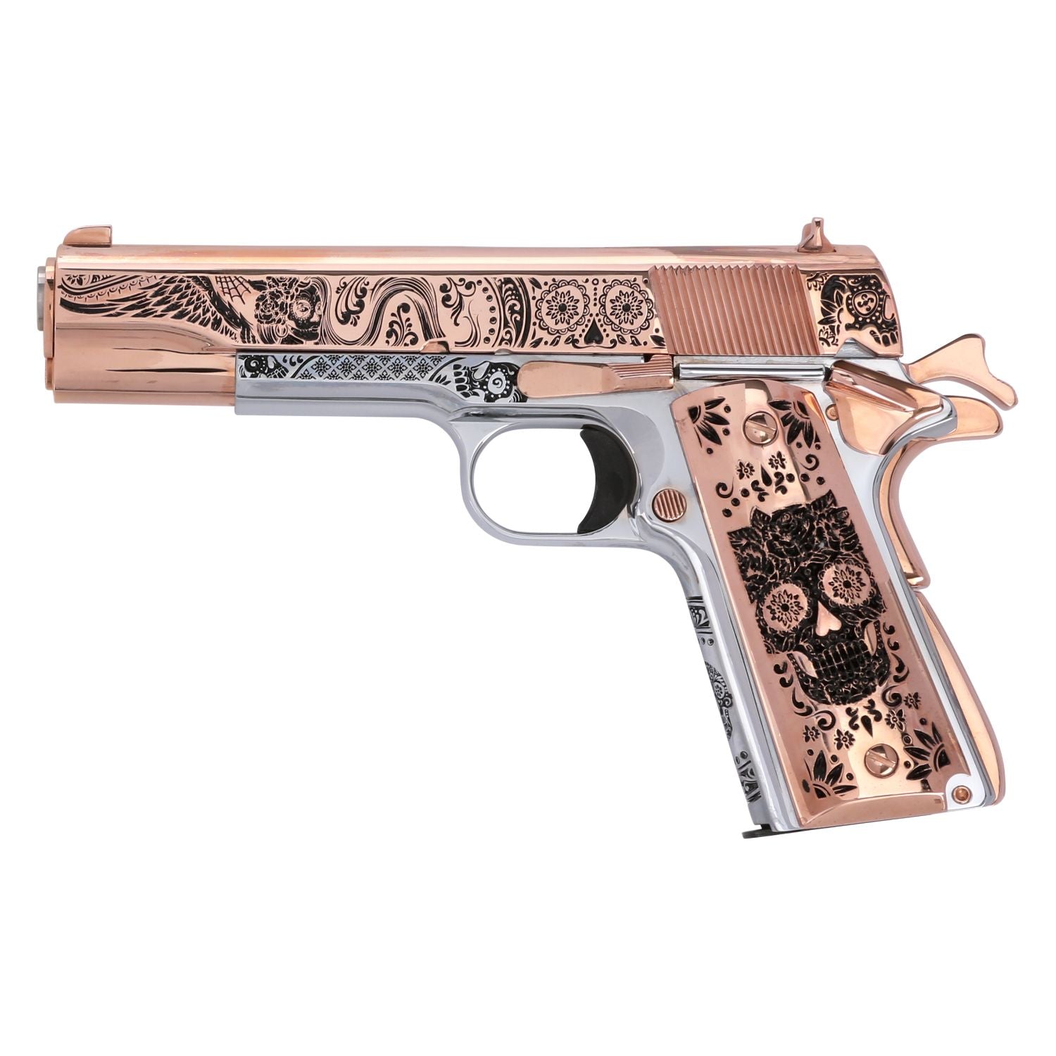 Springfield 1911 Mil-Spec .45 ACP Catrina 18 karat Rose Gold Pistol, California compliant