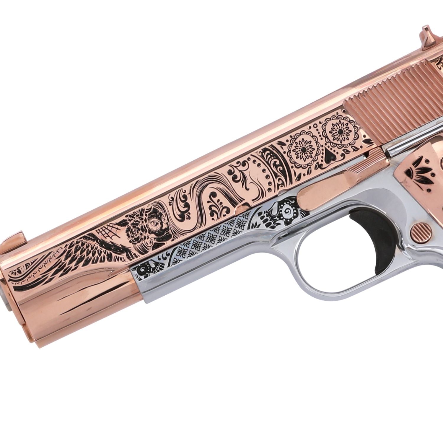 Springfield 1911 Mil-Spec .45 ACP Catrina 18 karat Rose Gold Pistol, California compliant - Image 2