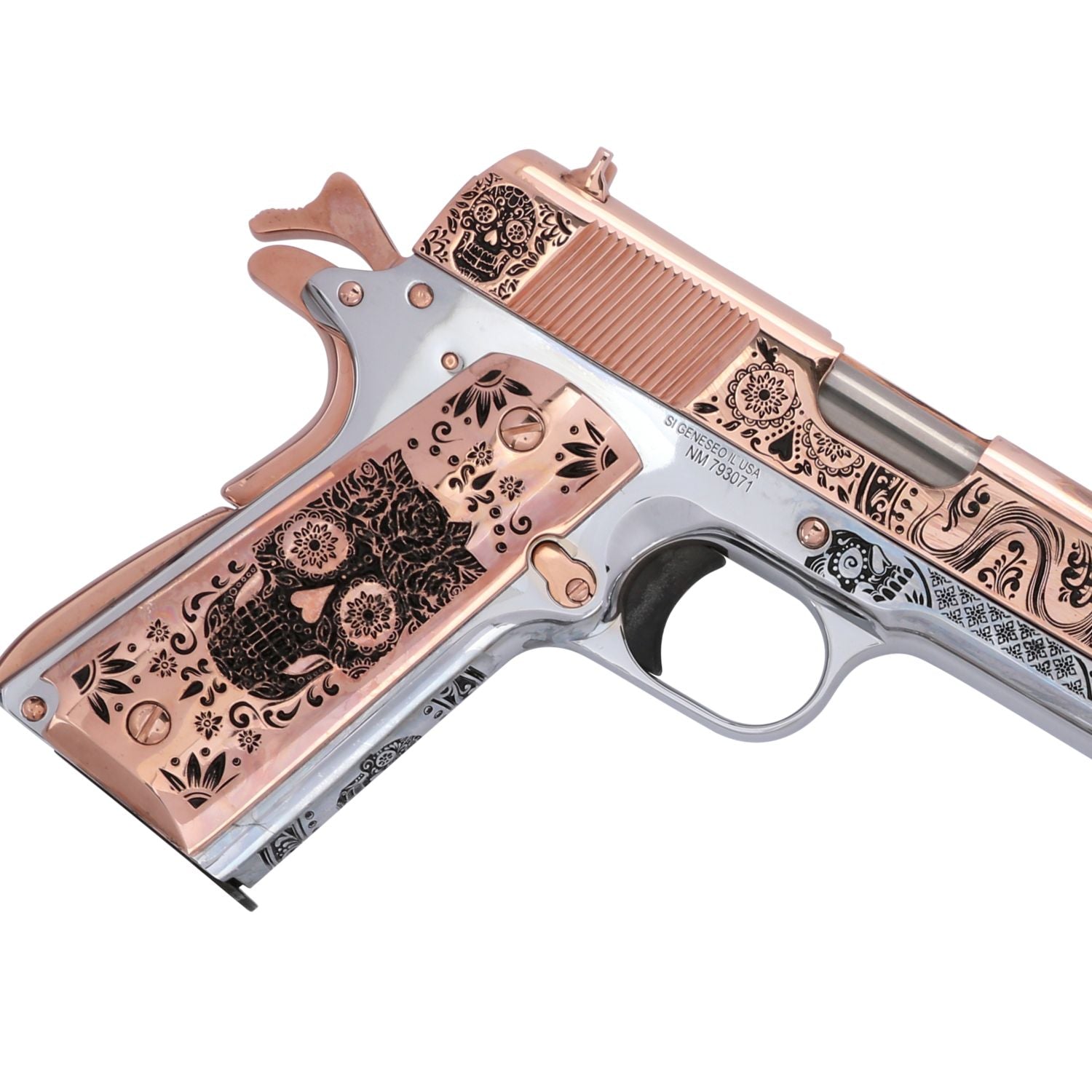 Springfield 1911 Mil-Spec .45 ACP Catrina 18 karat Rose Gold Pistol, California compliant - Image 3